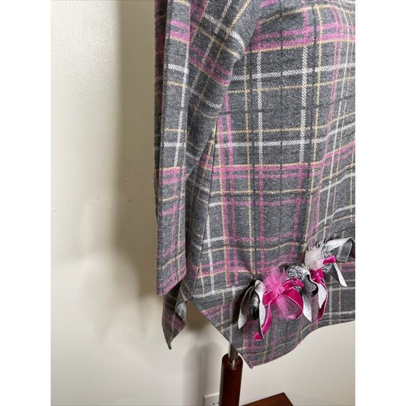 MAMATAYOE size M Flannel Tunic 3/4 Sleeves Designed in Spain Made in Portugal - Picture 6 of 15